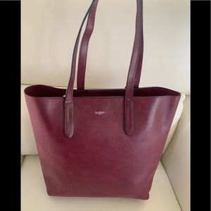 Botkier Highline Leather Tote In Deep Pink